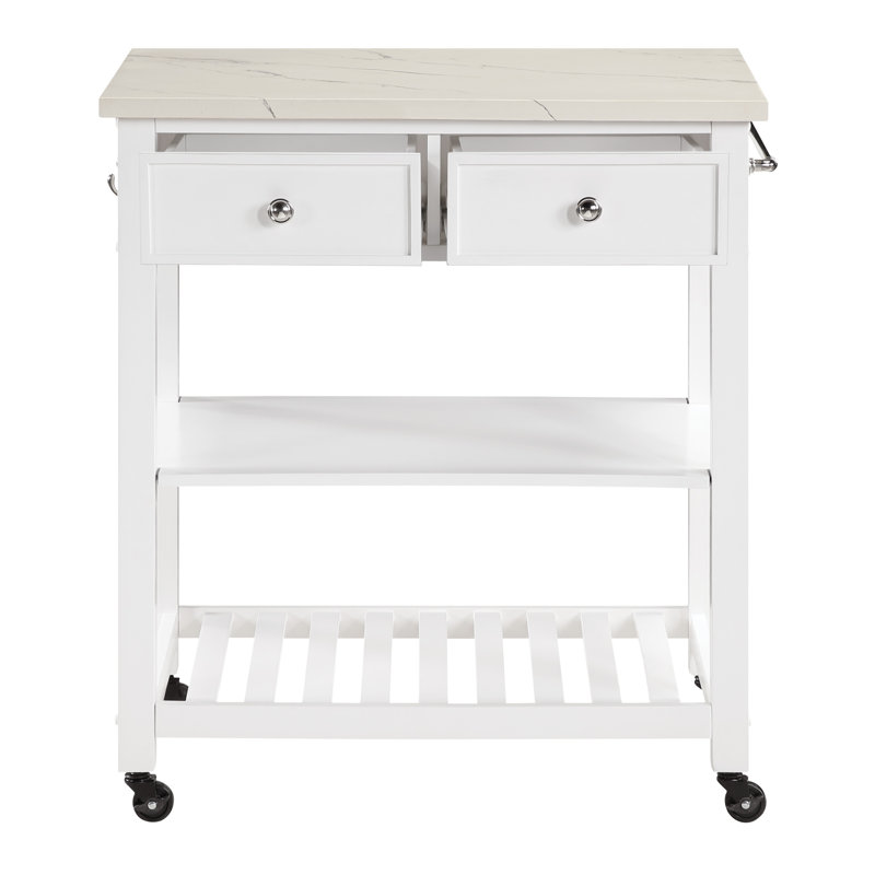 Litchfield Kitchen Cart, White
