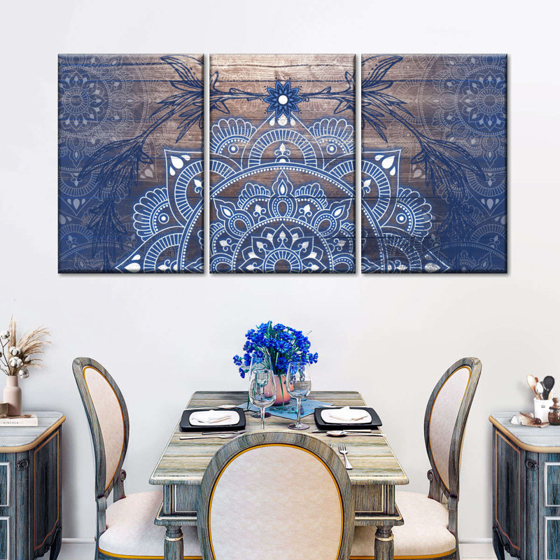 «Blueprint Mandala», reproduction sur toile, H 12 po x l 26 po x P 1 po