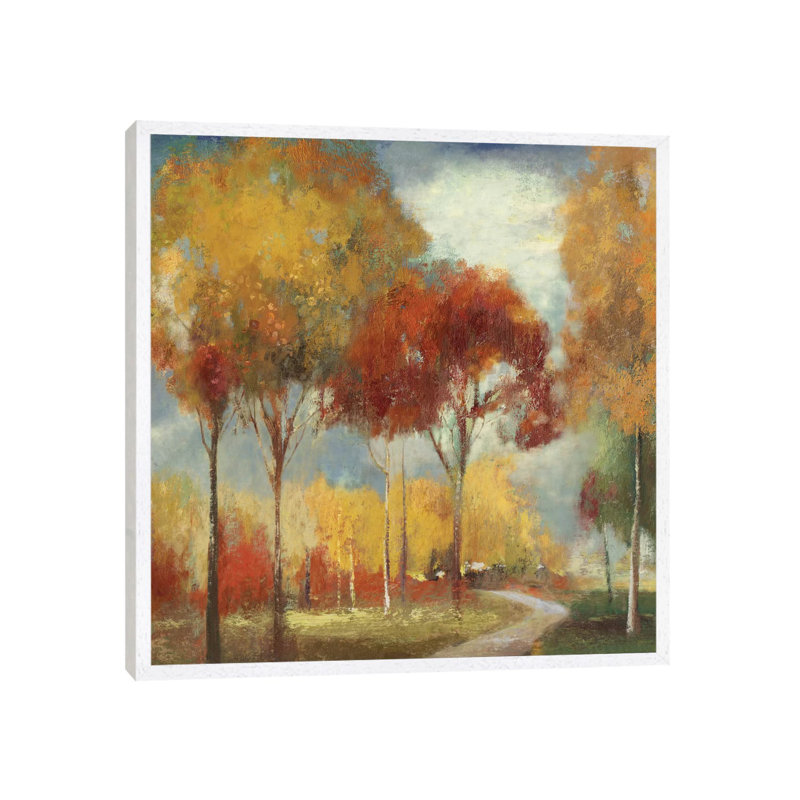 Odyssey by Allison Pearce - Painting on Canvas, 45.72 cm H x 45.72 cm W, White Framed Canvas