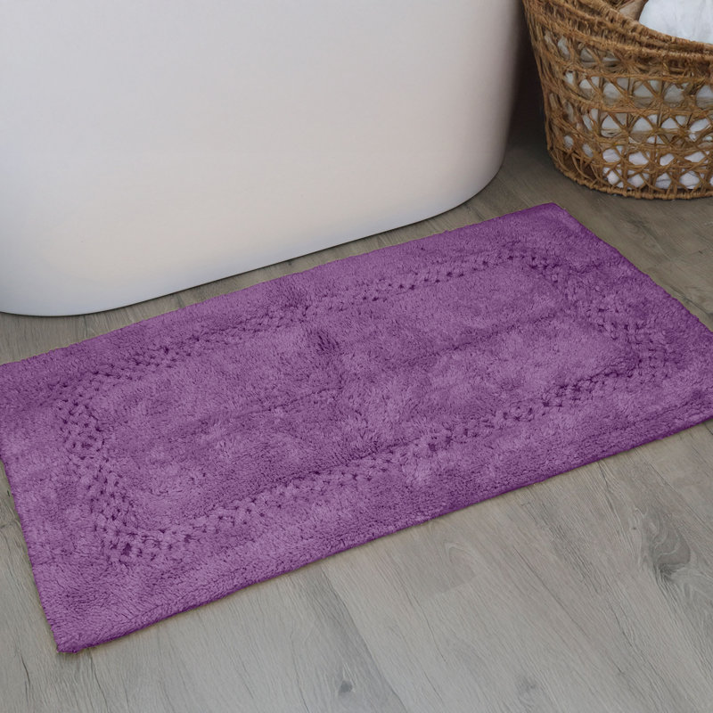 Tapis pour salle de bain Antigona, l 24 po x L 40 po, Mauve