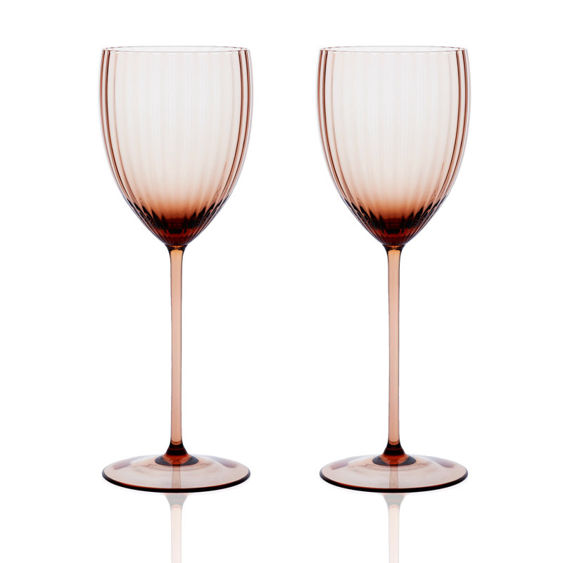 Quinn Crystal White Wine Glass, Citrine