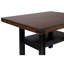 Ensemble de salle à manger 7 pièces, avec table rectangulaire, sièges rembourrés beiges et chaises de table esthétiques en chêne manguier noir, style industriel