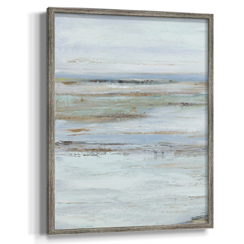 Reproduction encadrée «Mute Misty Marsh I» - bois massif, H 11 po x l 9 po