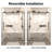 Mortix 48 In. W X 74 In. H Single Sliding Frameless Shower Door In Matt Black With Clear 5/16 In. Glass