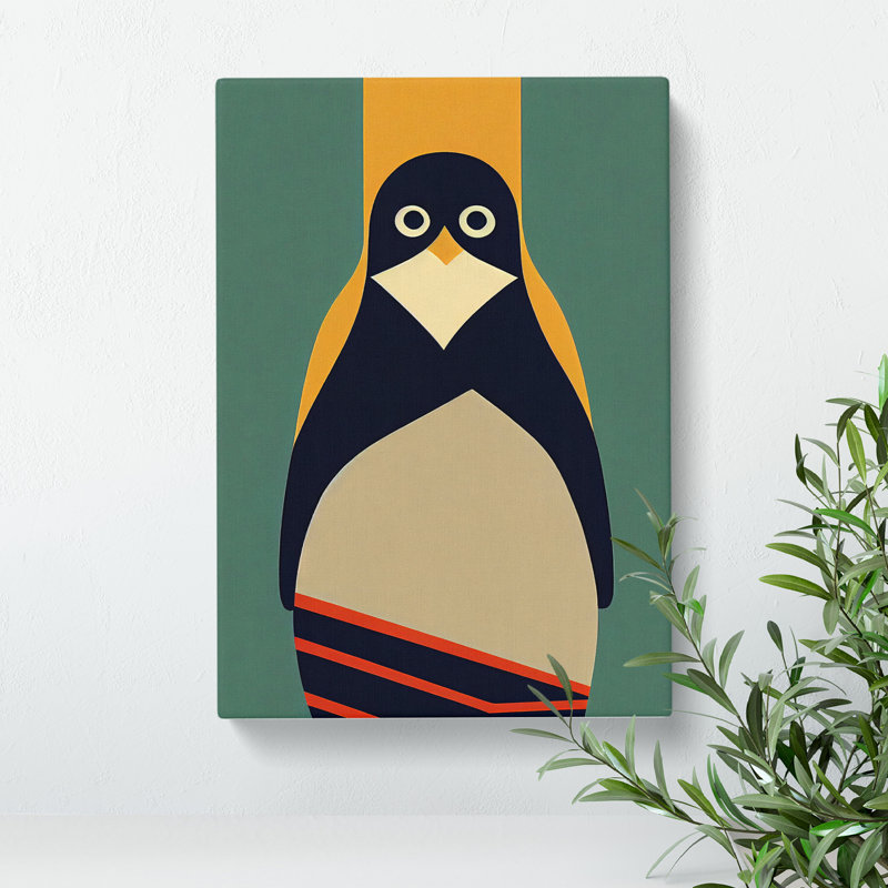 Modern Abstract Penguin No.4 - Wrapped Canvas, 60cm H x 40cm W x 3cm D