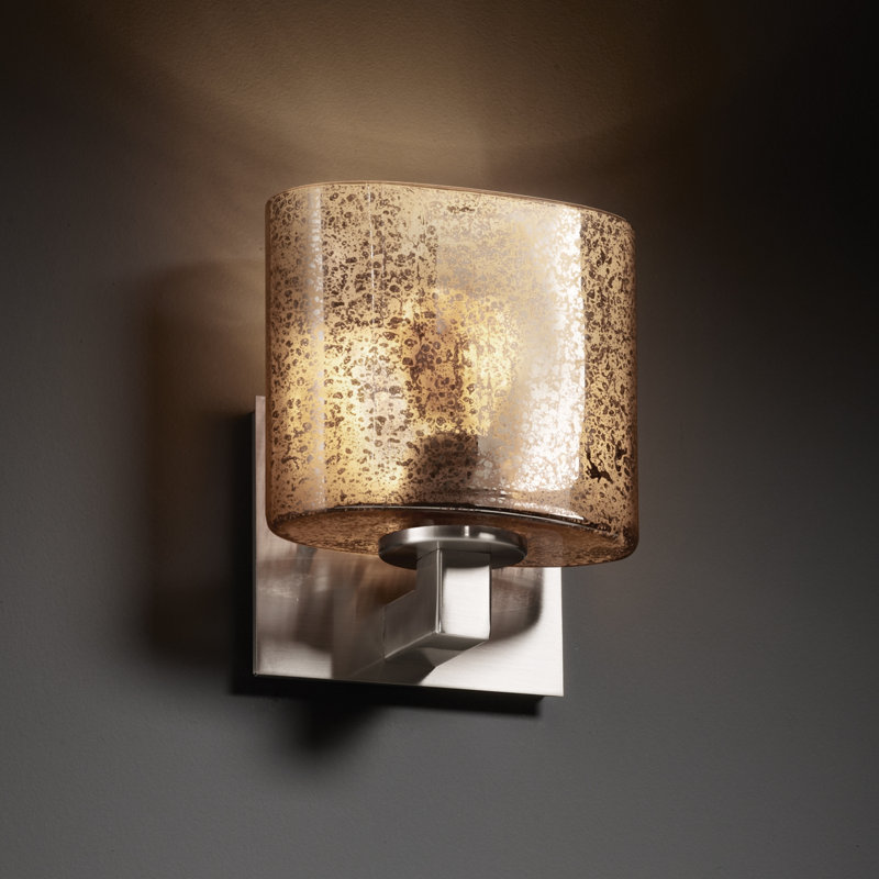 Casson Armed Sconce, Brushed Nickel, Ribbon