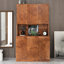 72,18 po de hauteur avec armoire et armoire de cuisine en noyer. Rangement à 6 portes et à 1 tablette ouverte. Armoire en noyer facile à nettoyer et à assembler. 6 portes, 1 tiroir, tablette ouverte. Fabrication robuste, installation facile à nettoyer-120258908