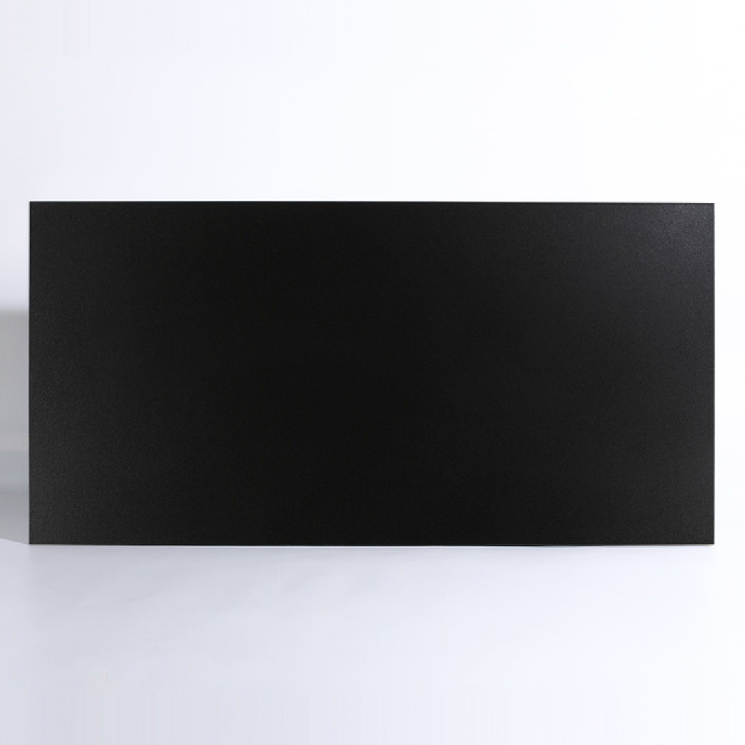 Nano Absolute Black 12" x 24" Matte Porcelain Floor Tile Qube Tiles