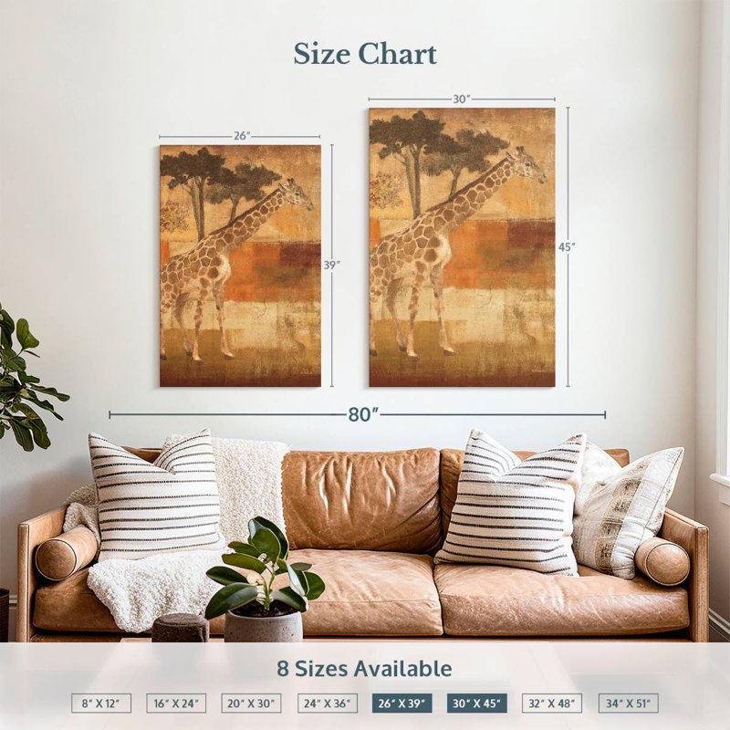 Brampt Animals On Safari, 39" H x 26" W