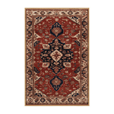 Machine Washable Persian Brown Area Rug