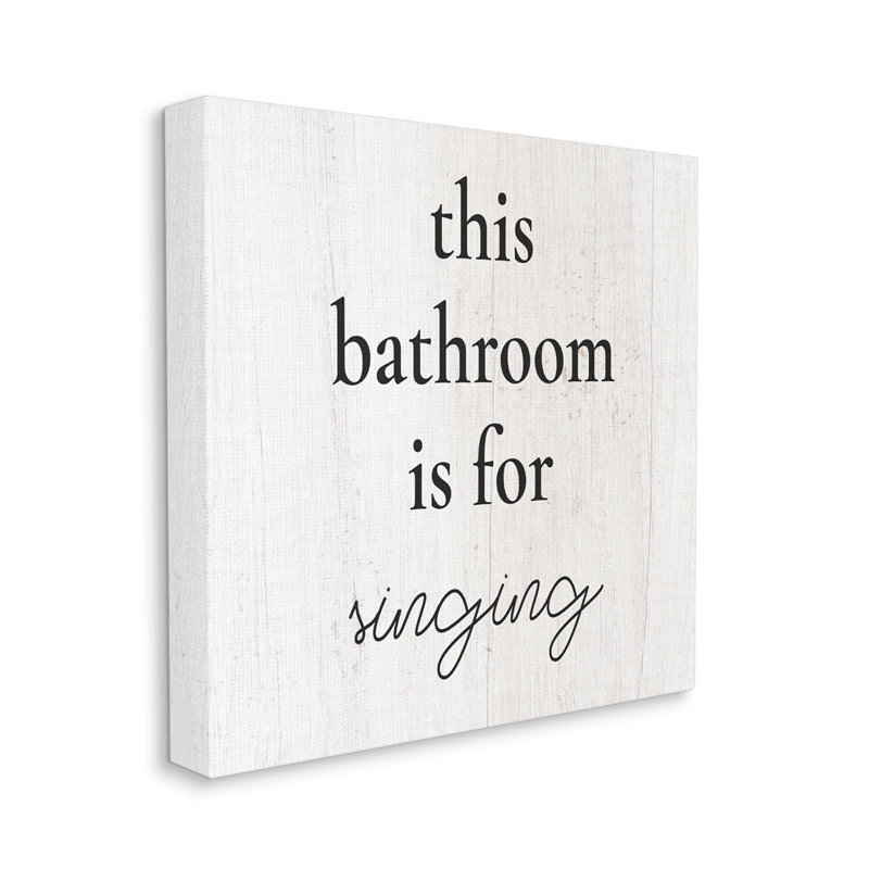 "This Bathroom Is For Singing Expression", art mural par Lil 'Rue, H 36 po x l 36 po x P 1,5 po