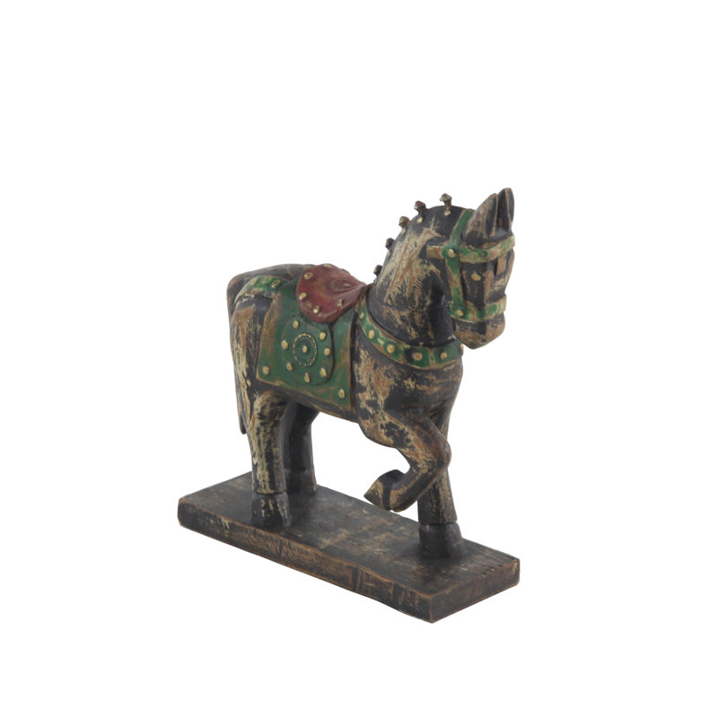 Figurine de bois traditionnel cheval Valez