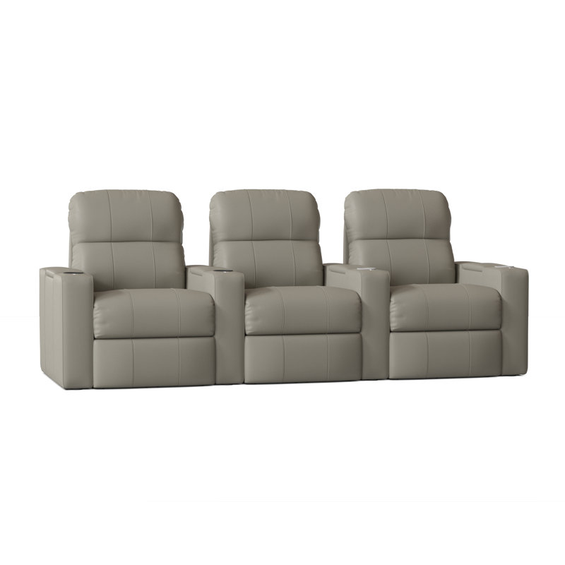 Canapé de cinéma maison (rangée de 3), Manuel, Gris classique