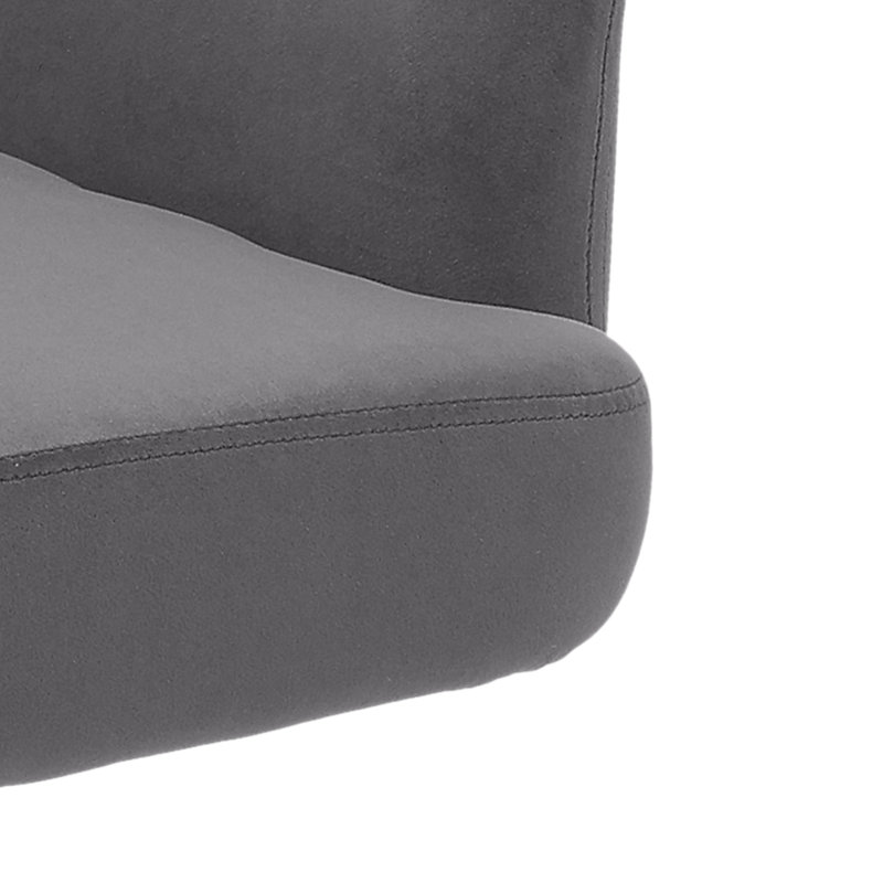 Frosted Velvet Chair Swivel, Frosted Grey
