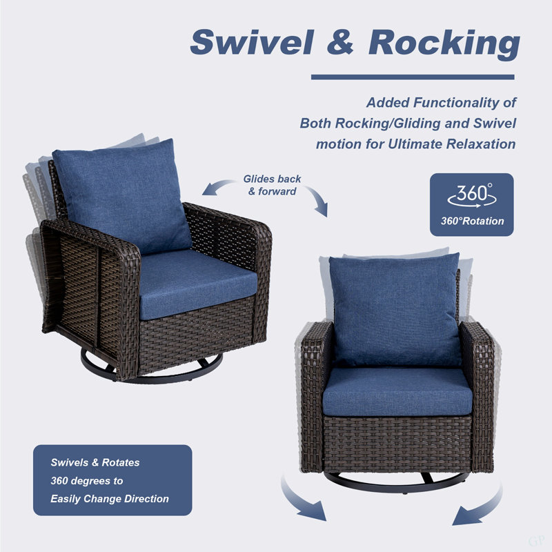 Deux chaises pivotantes + une table d'appoint