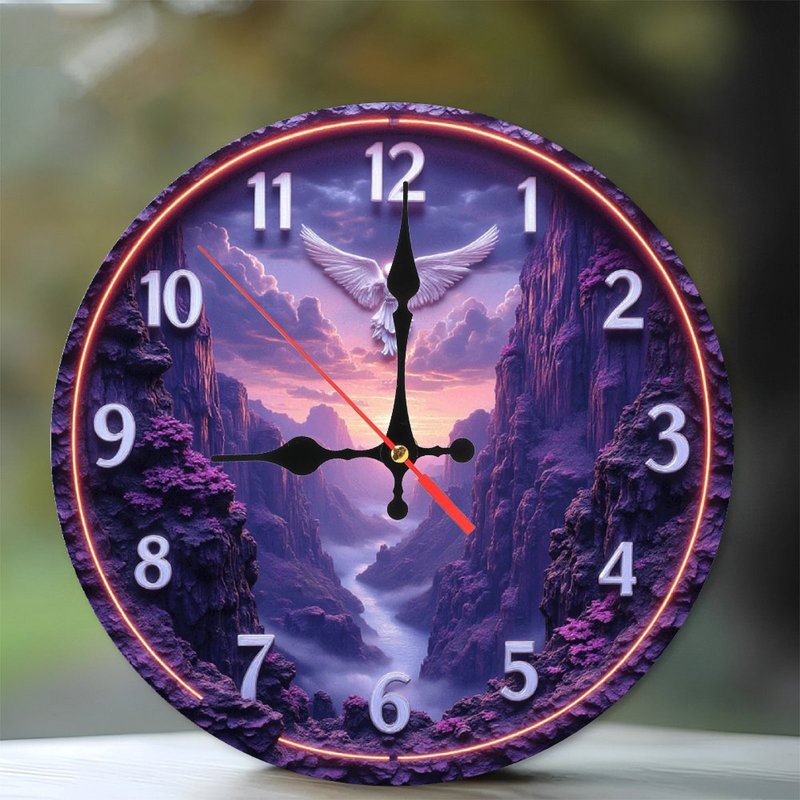 Horloge murale mauve Canyon