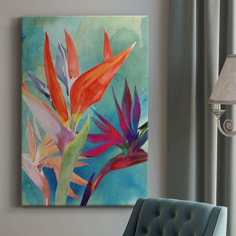 " Vivid Birds Of Paradise I ", 36" H x 24" W x 1" D