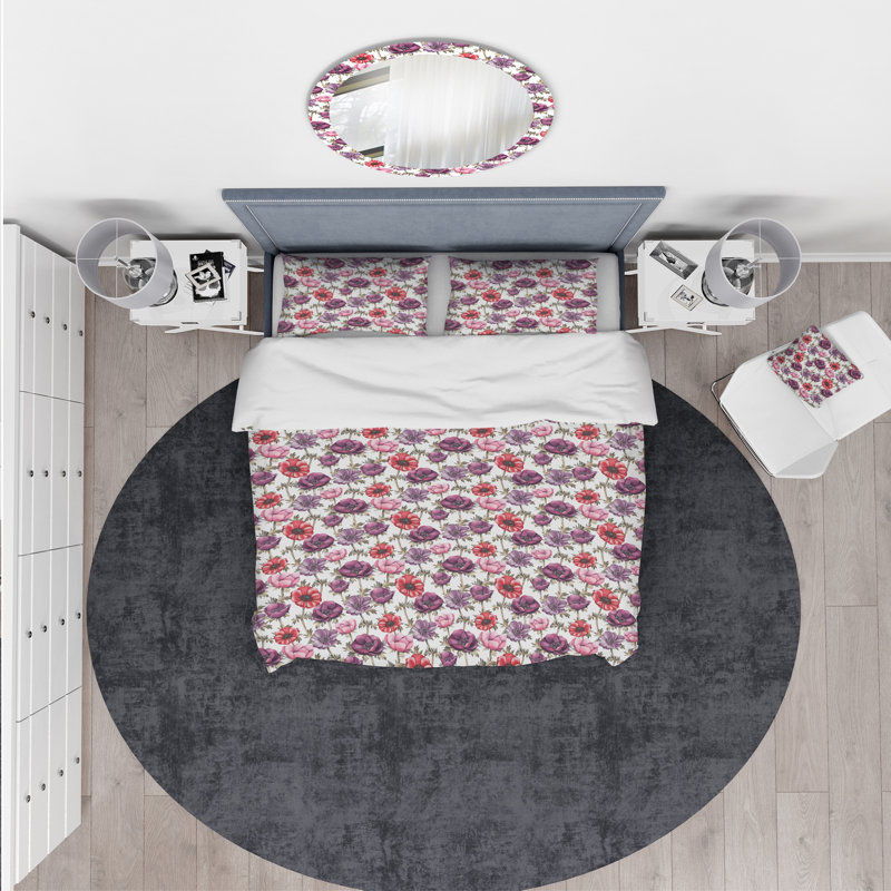 Ensemble de housse de couette traditionnelle, Housse de couette très grand + 2 taies décoratives
