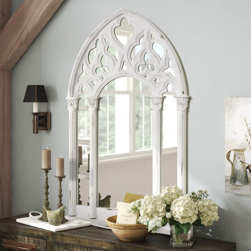 Miroir de fenêtre en bois Farmhouse
