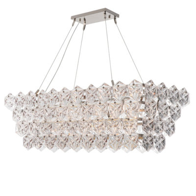 Venetian OvertureLight Steel Hexagonal Chandelier