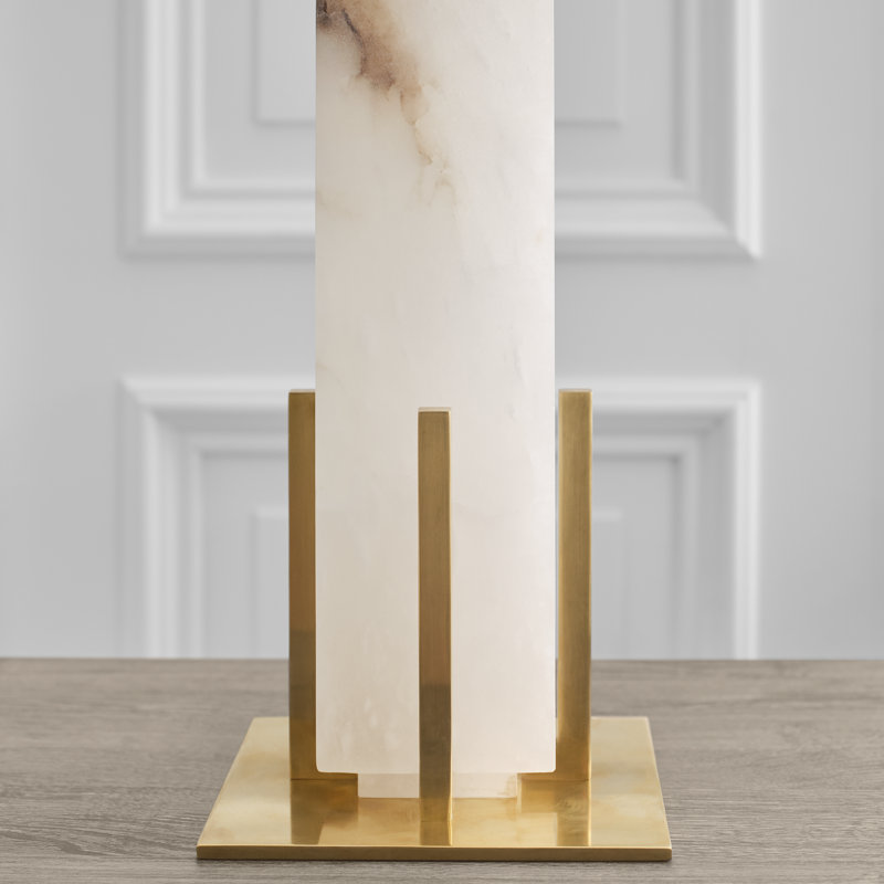 Thomas O'Brien Gironde Large Table Lamp, Alabaster/Antique Brass
