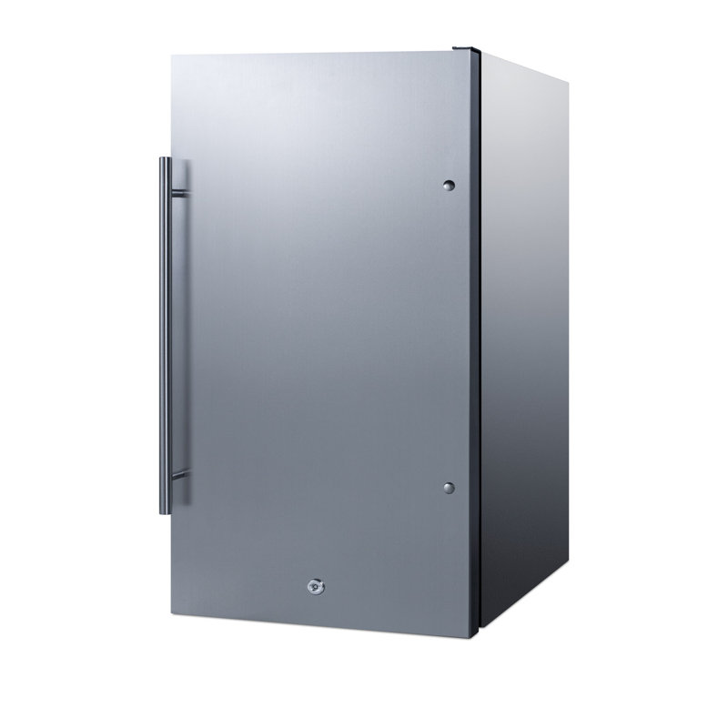 Summit Appliance 3.13 Cubic Feet Built-In Mini Fridge, Stainless Steel