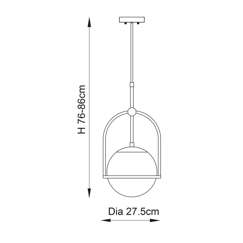 Cadel 1 - Light Matt Antique Brass Single Pendant