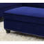 Living Living XL - Repose-pieds cocktail en velours bleu indigo avec garniture cloutée et pieds en bois-699205910