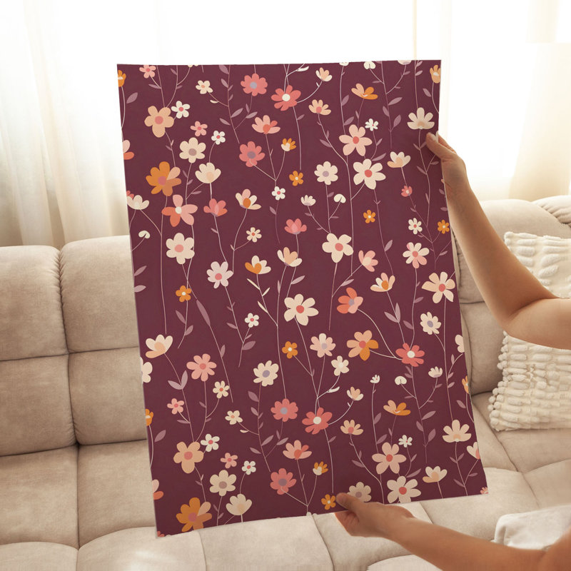 Motif floral de fleurs sauvages II, H 20 po x l 16 po