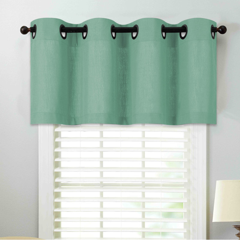 Cantonnière sur mesure de couleur unie 50 "Destefano, Aigue-marine