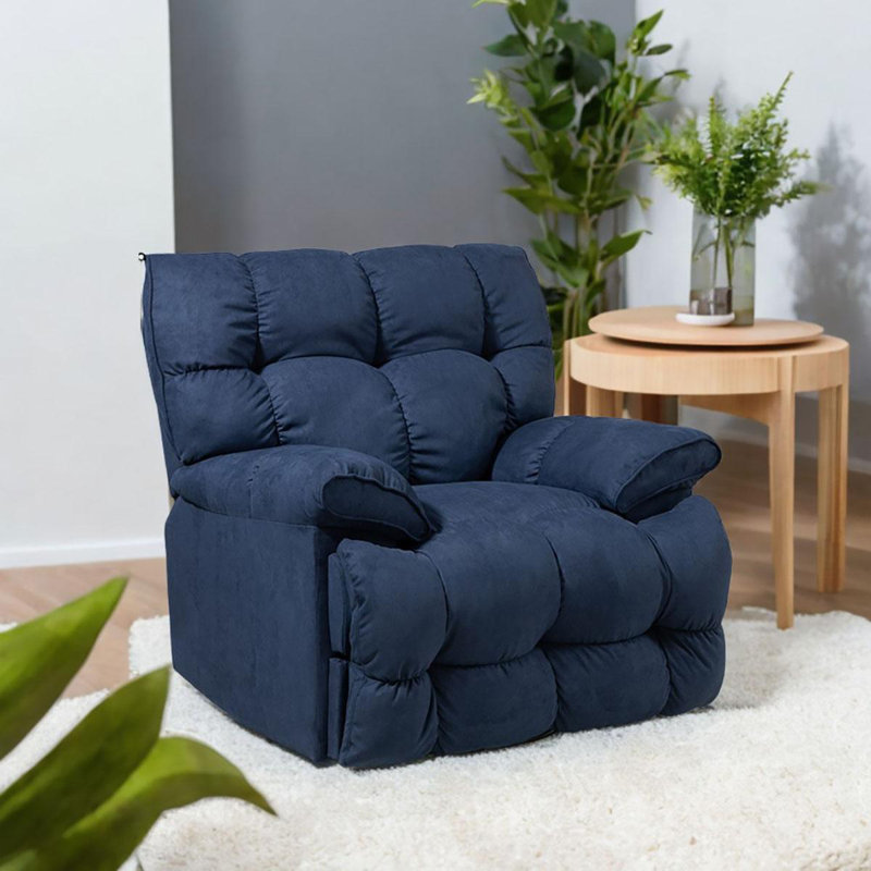 Fauteuil inclinable pivotant Lounge On Double, Bleu