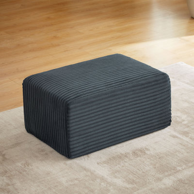 L-Shaped Cloud Sectional Sofa With Ottoman