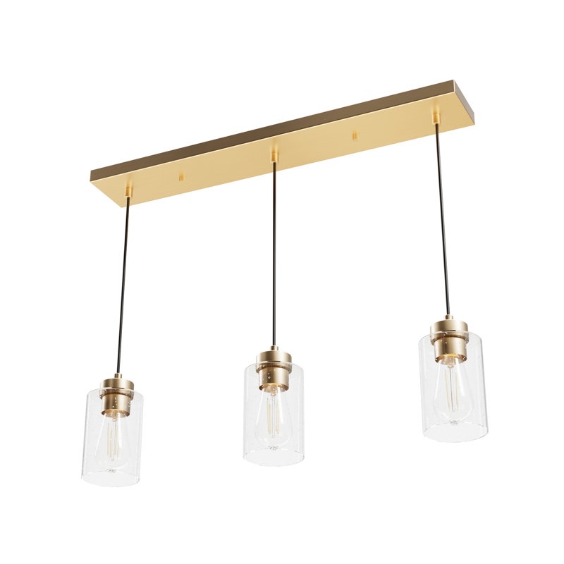 Hartland 3 - Light Cluster Modern Linear Pendant, Alturas Gold