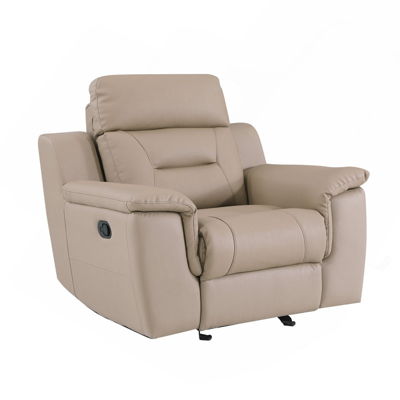 Fauteuil inclinable rembourré en cuir moderne Air, Noir