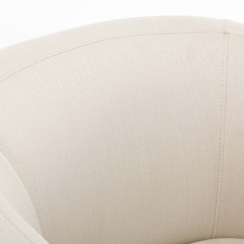 Fauteuil demi-tonneau pivotant et pivotant, Naturel