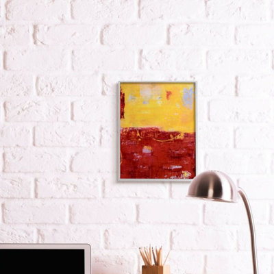 «Red and Yellow Color Block with Horizon Line» par Erin Ashley - reproduction d'art