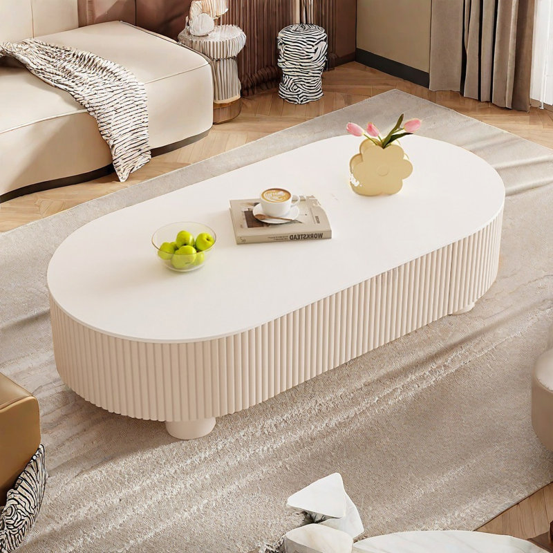 Simple oval rock table