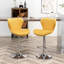2 chaises pivotantes réglables revêtues de jaune, rembourrage en mousse épaisse, tissu en velours, apparence de ligne verticale élégante, réglage de la hauteur du vérin à gaz 2 360 pivotant, réglage du vérin à gaz, design, repose-pieds-1047167619-1047167624