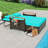 Talleysville 66'' Wide Reversible Patio Daybed with Cushions-1227346267