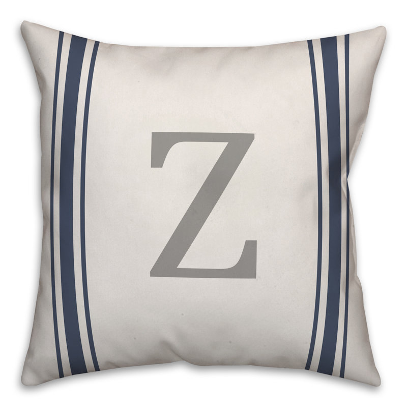  Monogramme - Housse et insert de coussin carré en E, Z