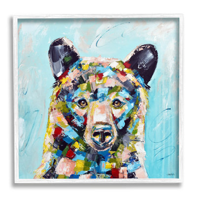 Giclée d'ours moderne bleu par Jen Seeley