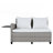 5-Piece Outdoor Patio Rattan Sofa Set, Sectional PE Wicker L-Shaped Garden Furniture Set with 2 Extendable Side Tables, Dining Table and Washable Covers for Backyard, Poolside, Indoor-1444161493