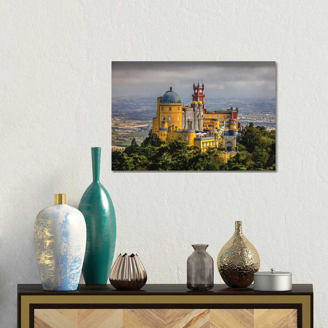 Portugal Park And National Palace Of Pena In The Clouds III von Alex G Perez - Gallery-Wrapped Canvas Giclée