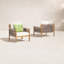 Fauteuil club avec coussins Fielder