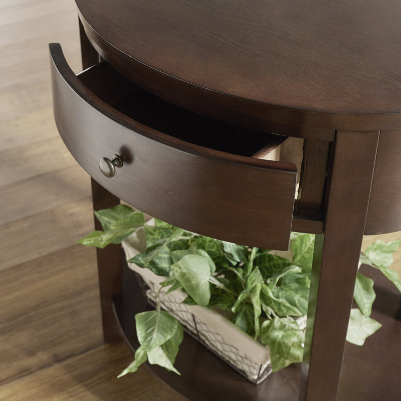 Zaheed End Table with Storage, Espresso