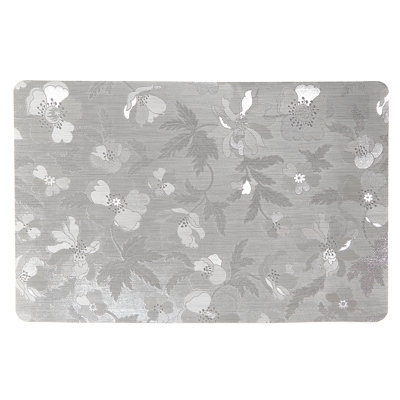 Ensemble de housse de paillettes florale de 12 argent