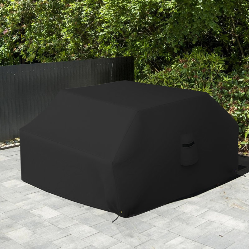 High Density Outdoor Waterproof Picnic Table Cover, All Weather Protection UV Resistant Game Table Cover, 98" W x 98" D