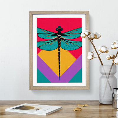XV1022-710X Art Deco Dragonfly 1 Piece Single Picture Frame Wall Art