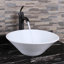 Lavabo de salle de bain rond en céramique