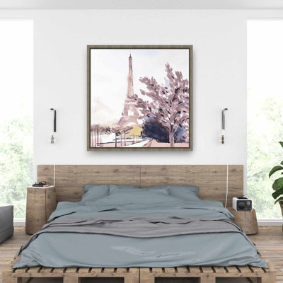 Toile encadrée Paris et Eiffel
